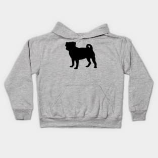 Pug Silhouette Kids Hoodie